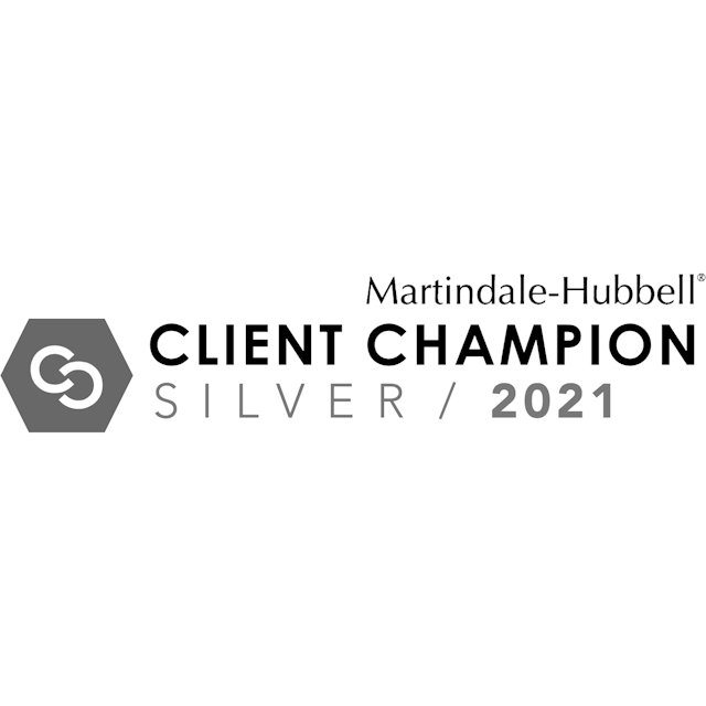 Martindale-Hubbell Client Champion Silver 2021